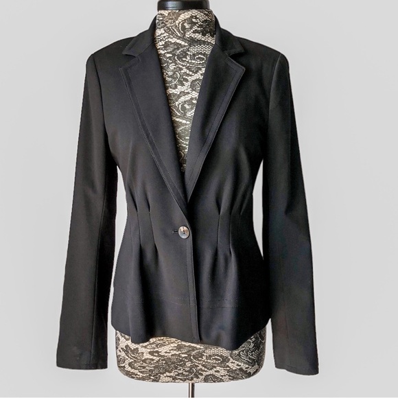 Theory Single Button Bi-stretch Blazer Black Size L - Picture 1 of 11